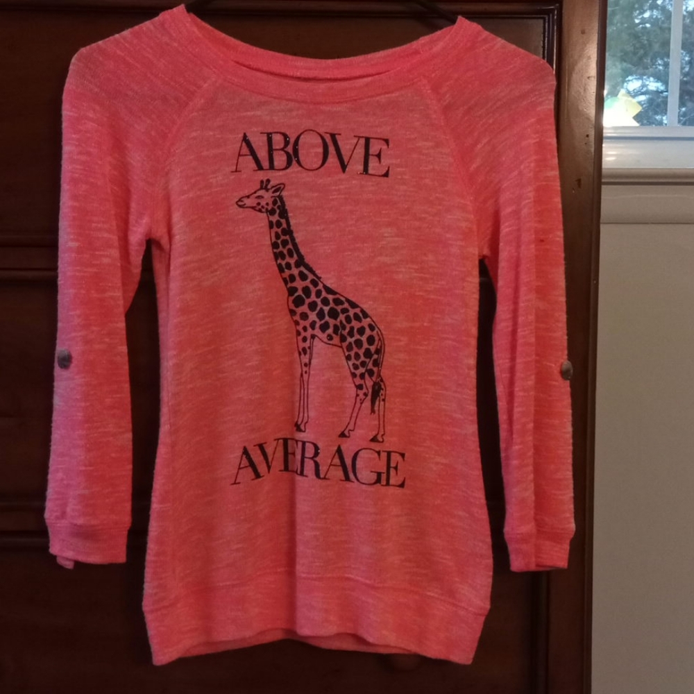 Coral Giraffe sweater